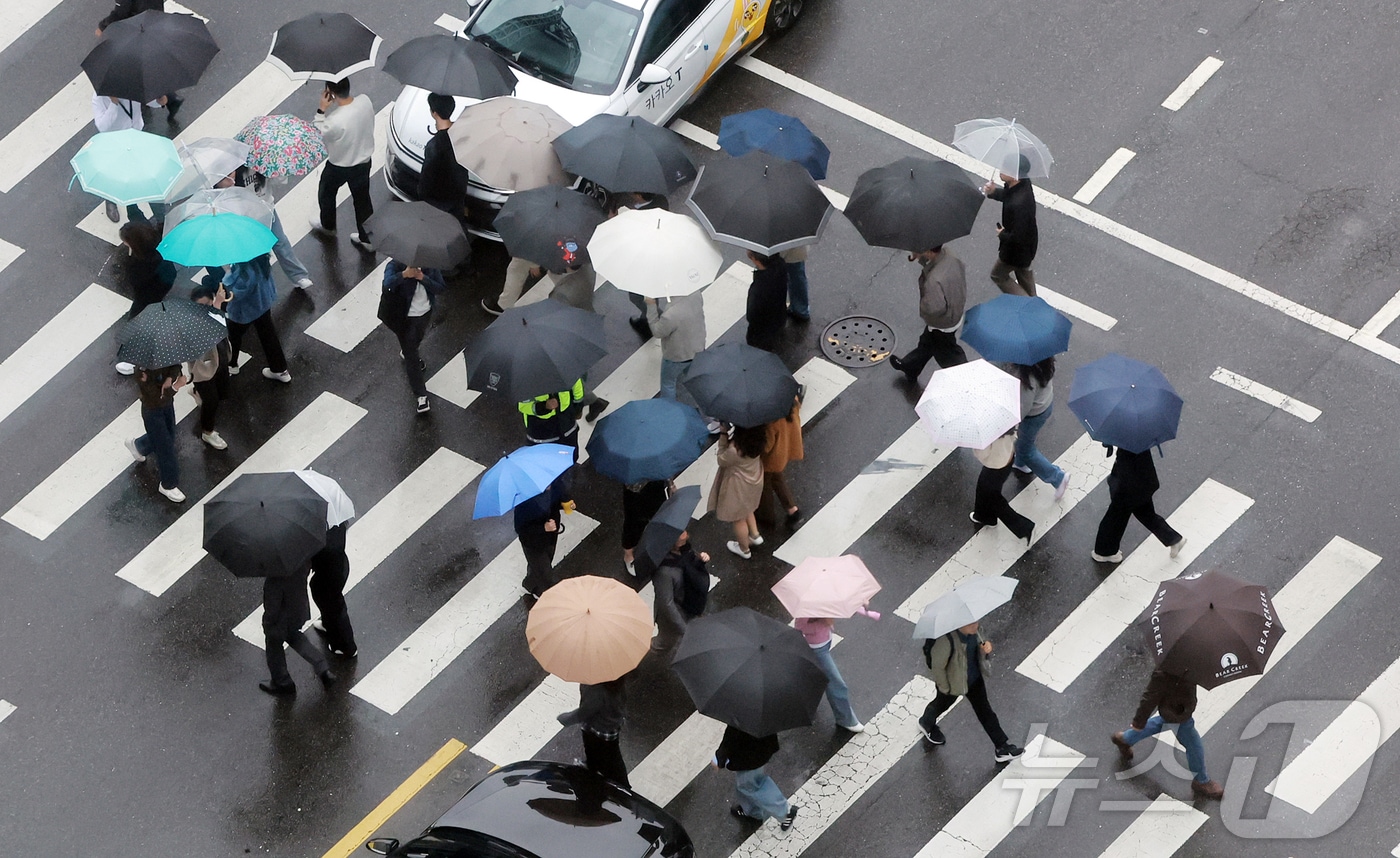 우산을 쓴 시민들이 발걸음을 옮기고 있다.(사진은 기사 내용과 무관함) / 뉴스1 ⓒ News1