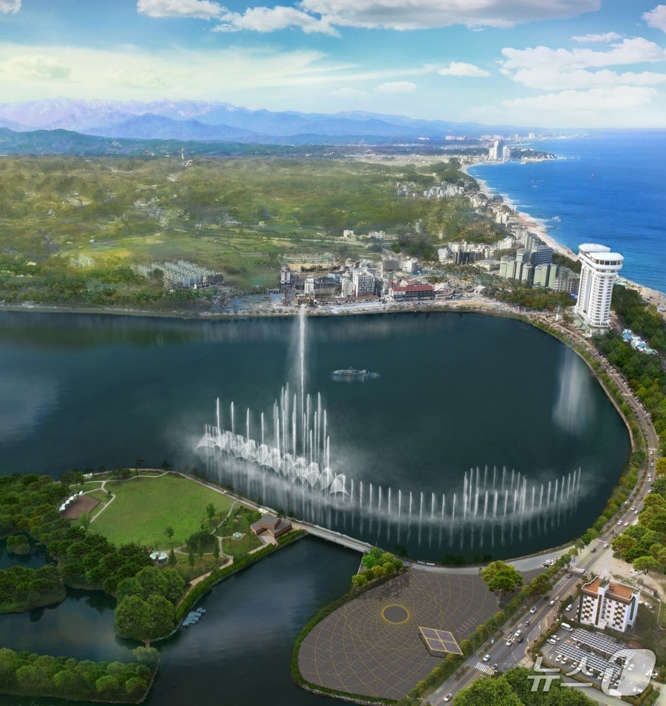 강릉 경포호 분수 조성 조감도.(강릉시 제공, 재판매 및 DB 금지)
