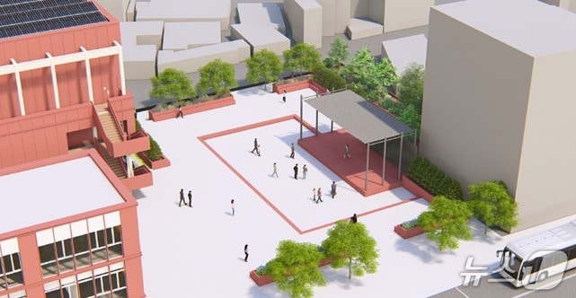 강원 원주시 옛 아카데미극장 부지 야외공연장·열린광장 조성 사업 조감도. (원주시 제공. 재판매 및 DB금지) 2025.6.10/뉴스1