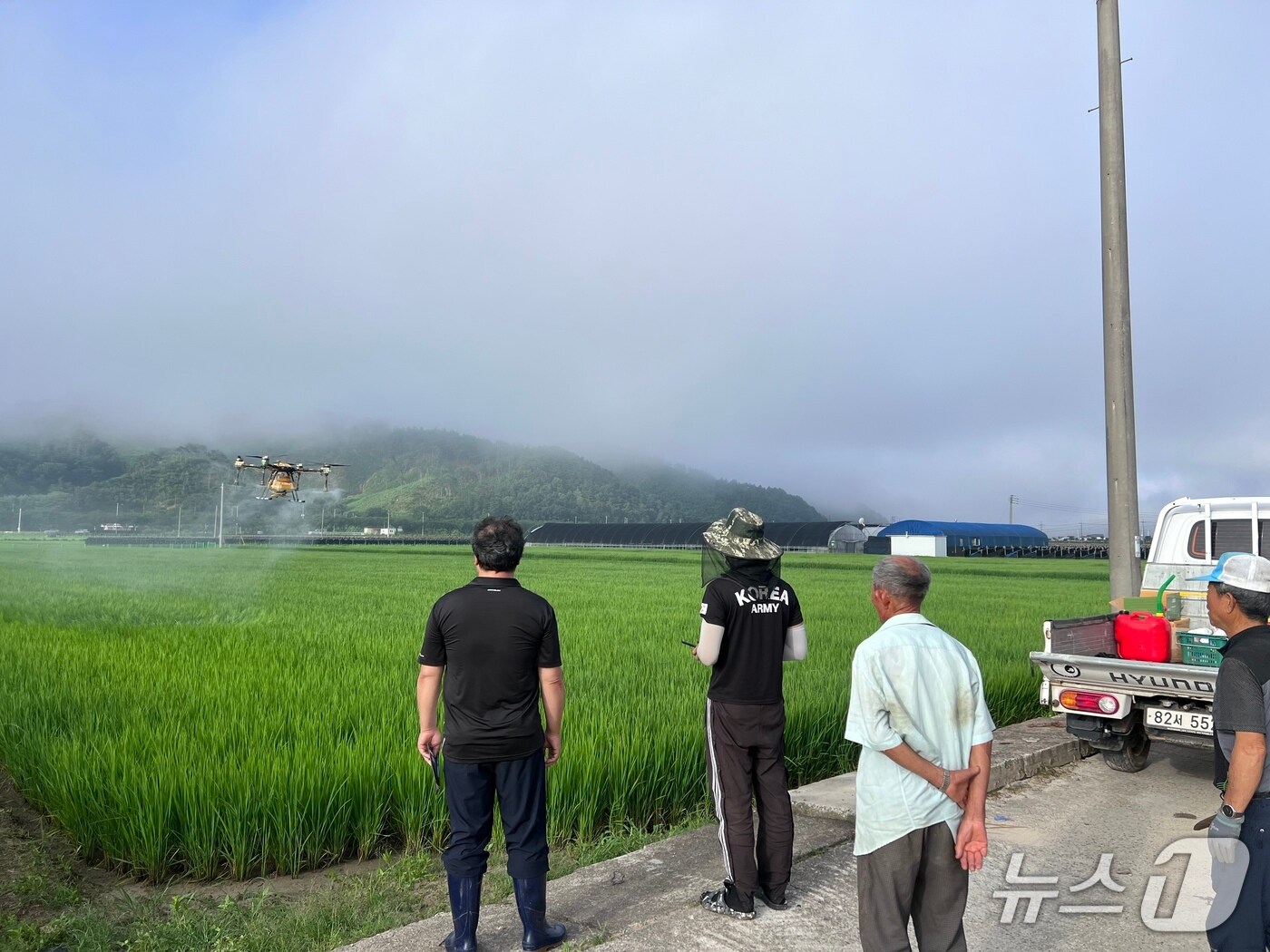 벼 병해충 항공방제(금산군 제공.재판매 및 DB금지)/뉴스1