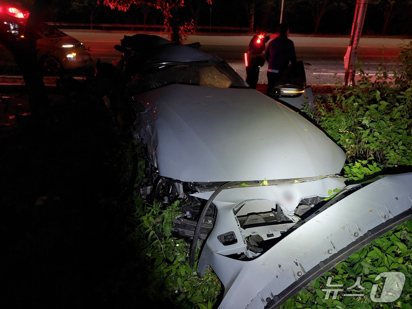 10일 오후 10시50분 부산 강서구 지사주거단지 사고 현장.(강서경찰서 전경. 재판매 및 DB 금지)