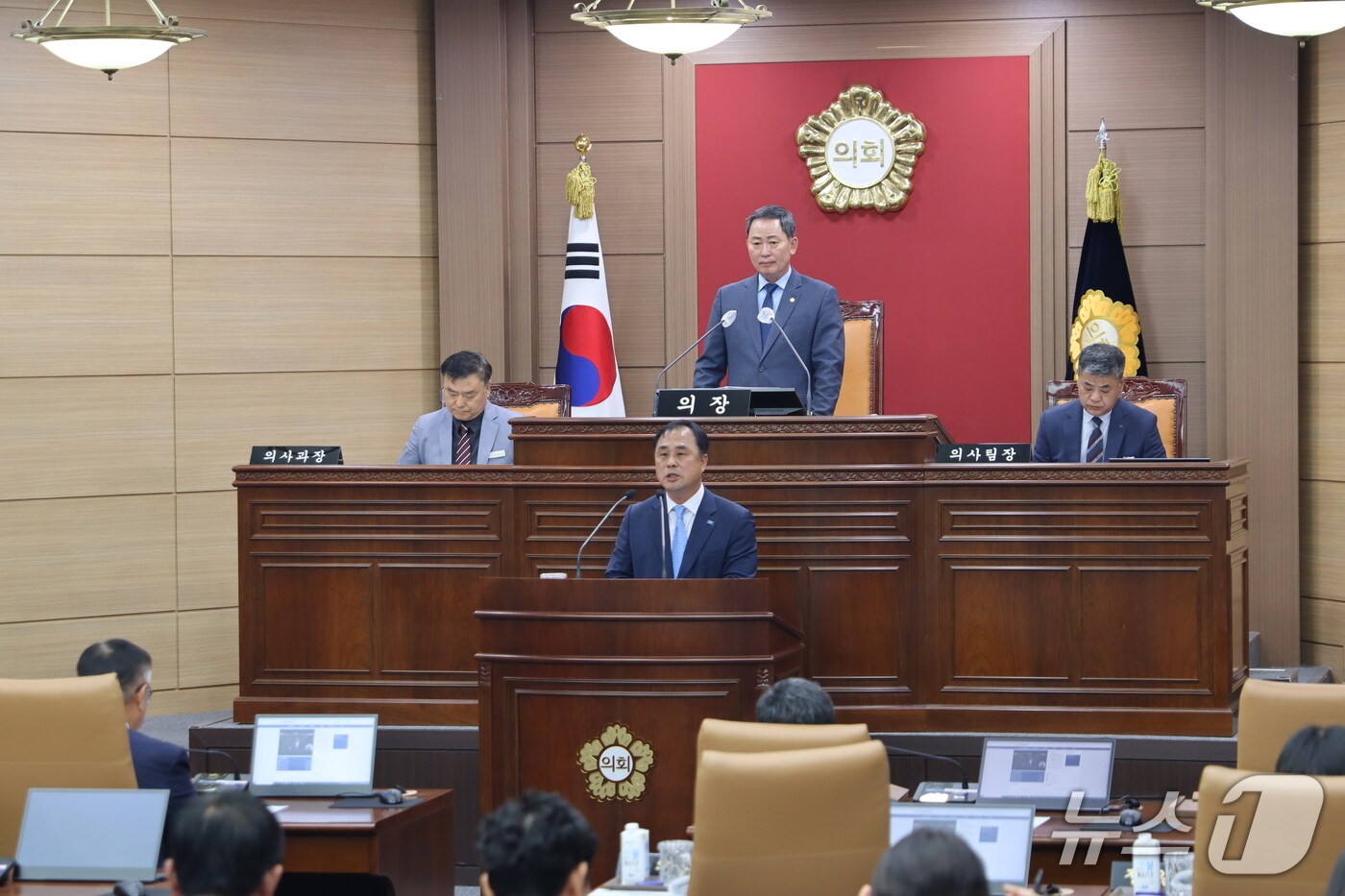 김왕중 전북 임실군의원이 정례회에서 5분 발언을 하고 있다.(의회 제공. 재판매 및 DB금지)2025.6.11/뉴스1