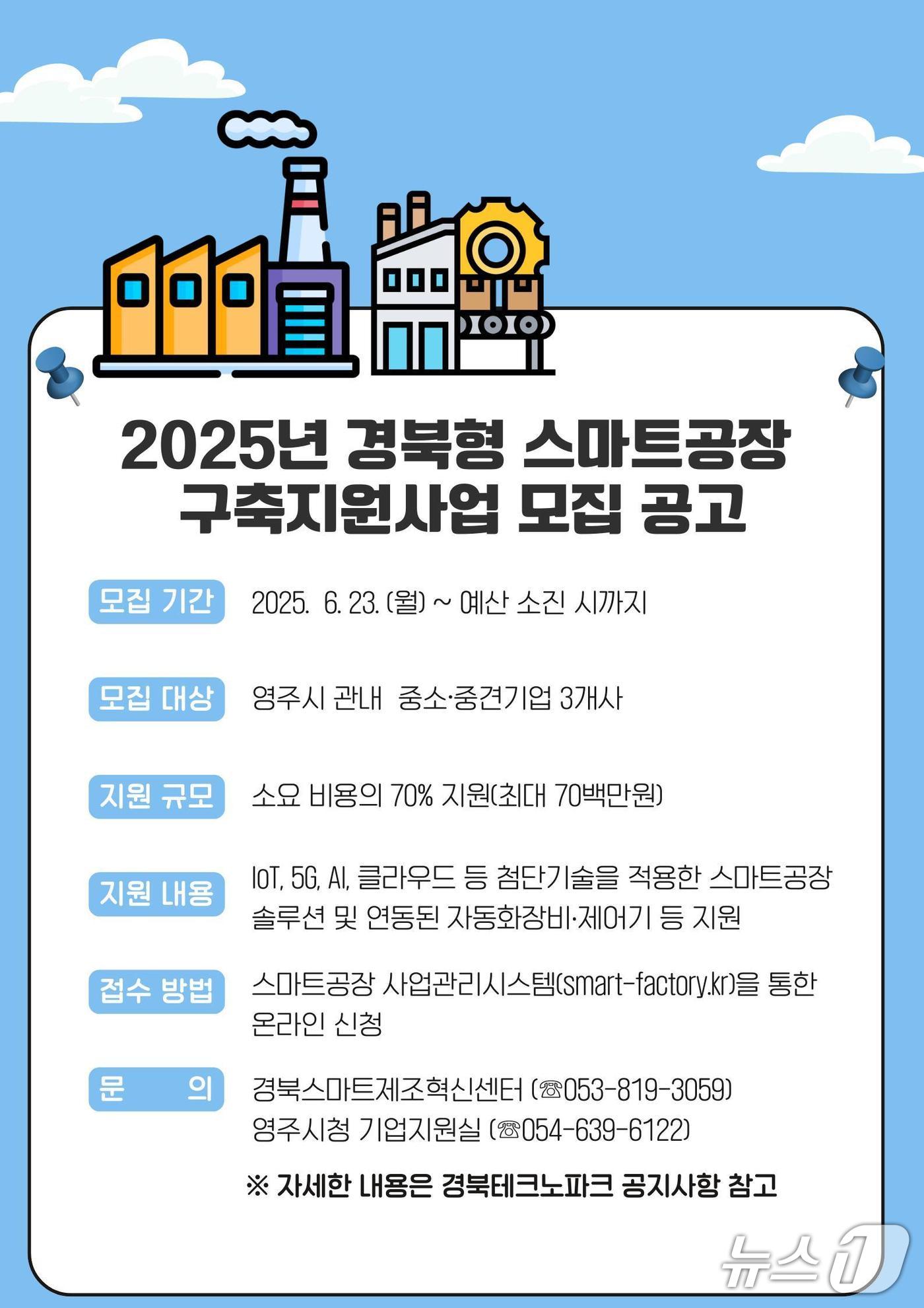 경북 형 스마트공장(기초단계) 구축 지원사업 모집공고(영주시 제공. 재판매 및 DB 금지)2025.6.13/뉴스1