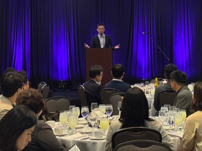 허은철 GC녹십자 대표이사가 KBASP에서 발표를 하고 있다. /사진제공 = GC녹십자