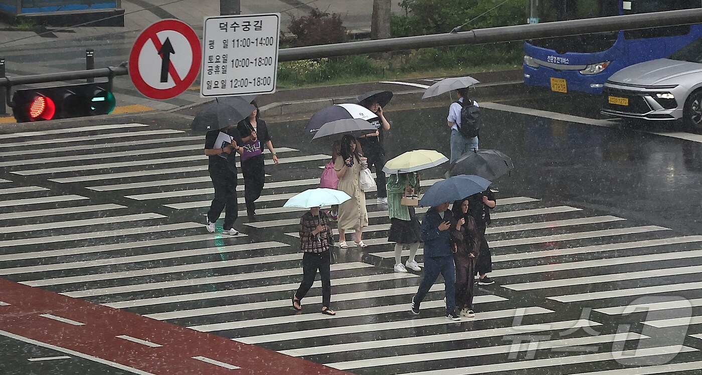 비 내리는 거리.(뉴스1 DB)