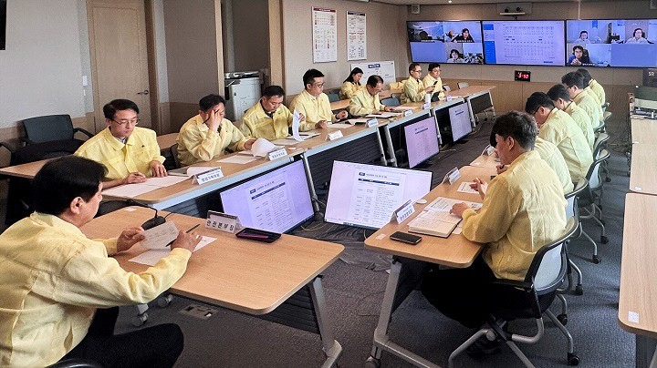 SR 집중호우대비 비상점검회의 모습.(SR 제공)
