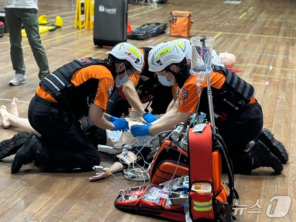  전북소방본부가 제38회 전국소방기술경연대회 구급전술분야에서 1위를 차지했다.(전북소방 제공. 재판매 및 DB금지)