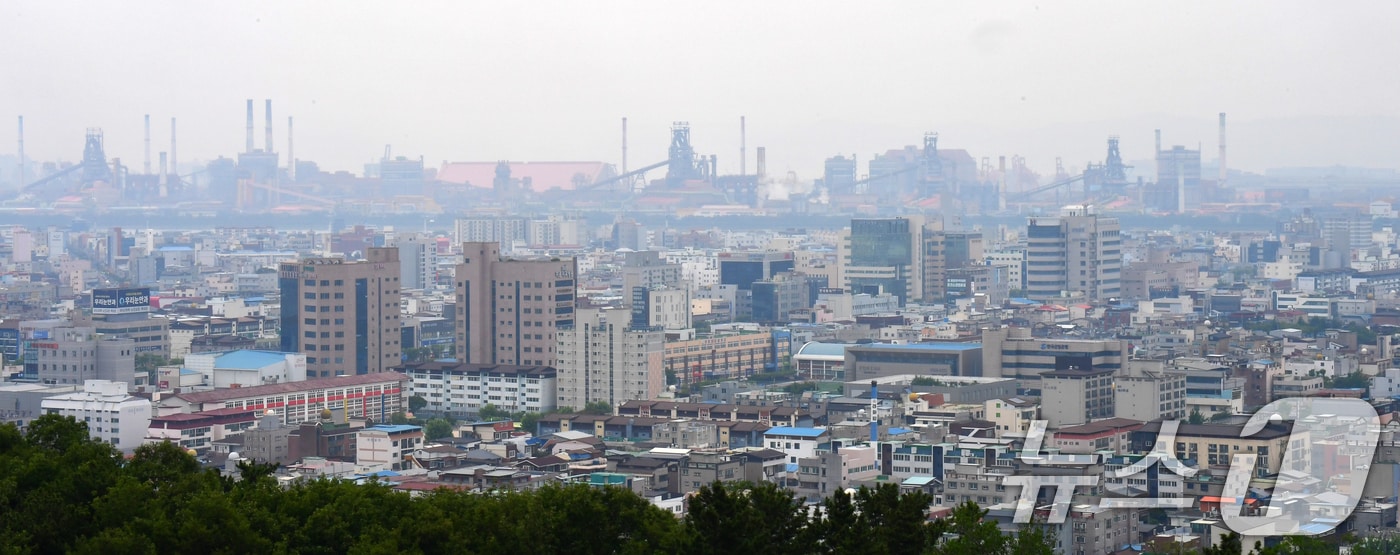 포스코 포항제철소 및 포항시전경 (자료사진) ⓒ News1 최창호 기자