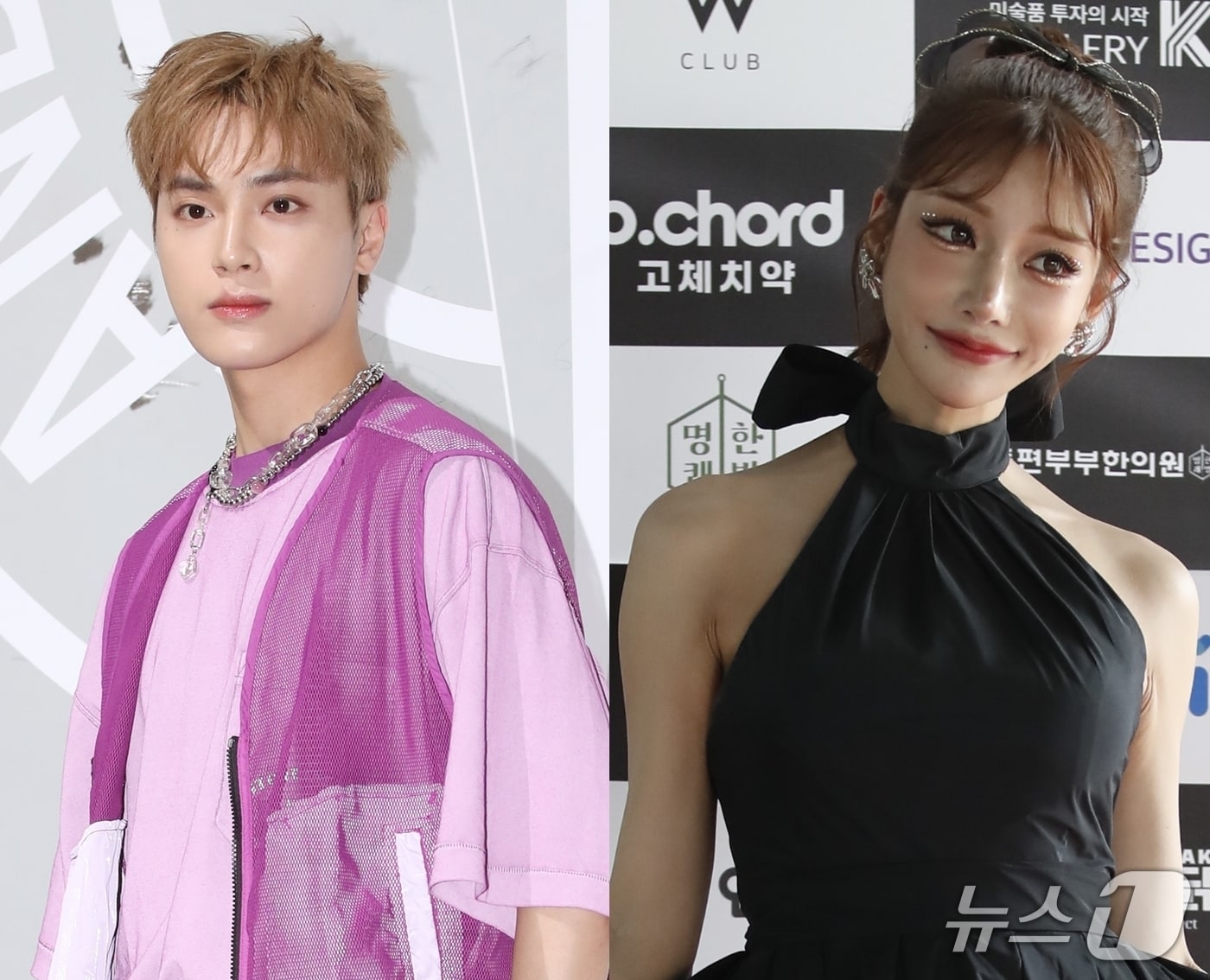 더보이즈 주학년&#40;왼쪽&#41;, 전 일본 AV 배우 아스카 키라라. ⓒ News1 