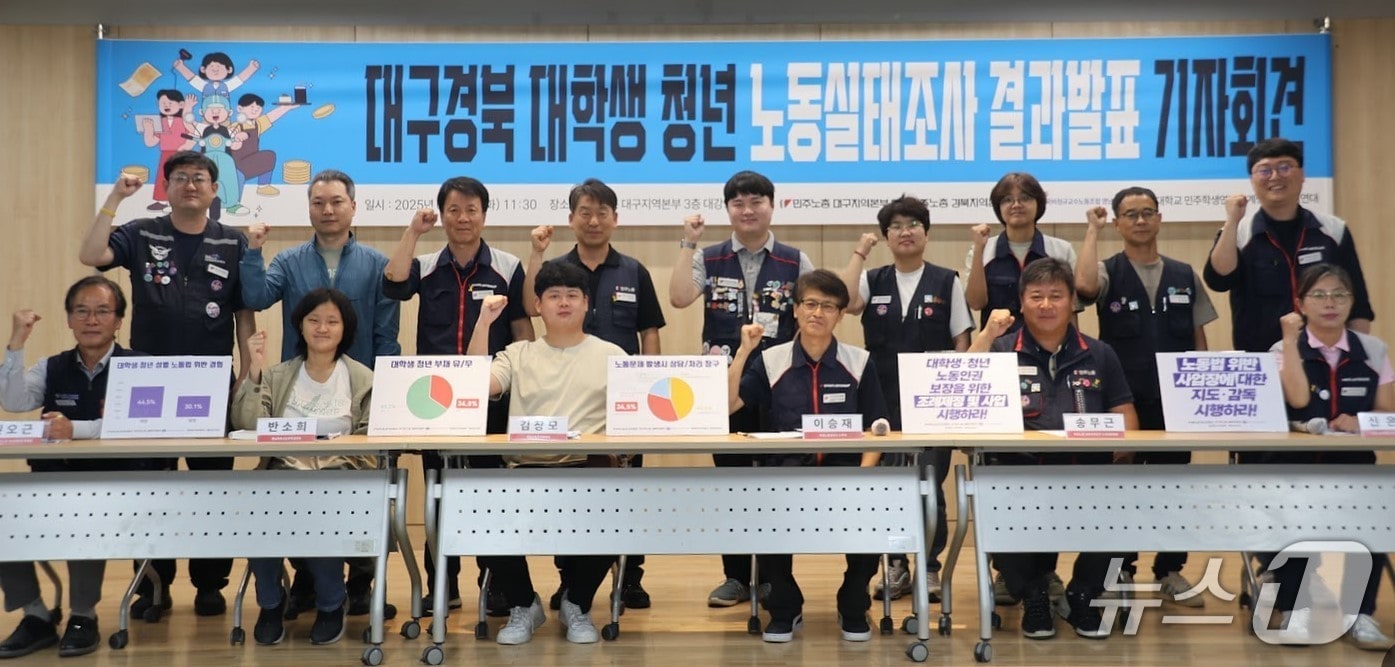 대구지역 노동계와 청년 노동자 등이 24일 노동 인권 보장을 위한 정책을 이재명 정부와 대구시에 촉구했다. (민주노총 대구본부 제공. 재판매 및 DB 금지) 2025.6.24/뉴스1