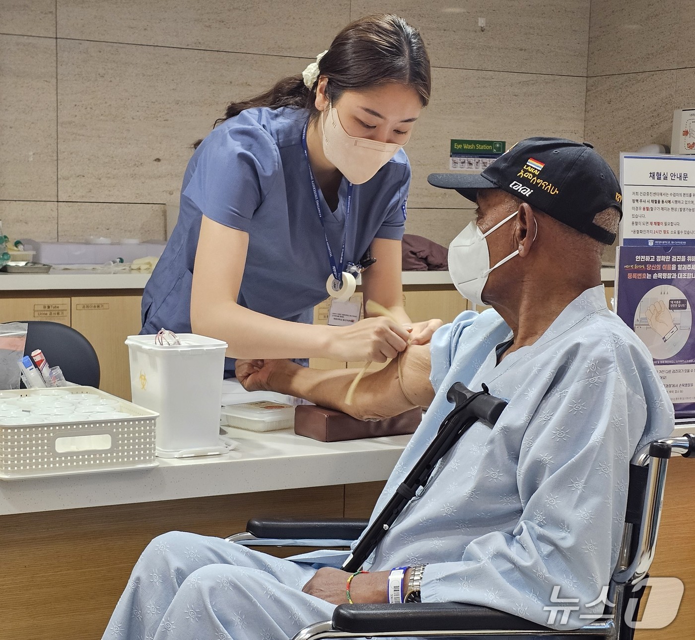 6·25전쟁 제75주년을 맞아 계명대 동산의료원이 에티오피아 참전용사를 대상으로 무료 건강검진을 실시했다. (계명대 동산의료원 제공. 재판매 및 DB 금지)/뉴스1