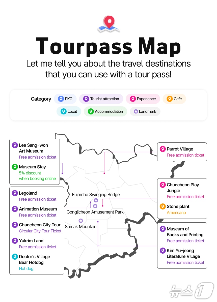 외국인 전용 춘천투어패스 안내문.(춘천시 제공, 재판매 및 DB금지)