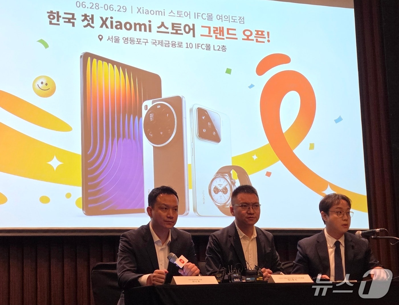 조니 우 샤오미코리아 사장(왼쪽)과 앤드류 리 샤오미 동아시아 지역 총괄 2025.06.25./뉴스1 ⓒNews1 김정현 기자