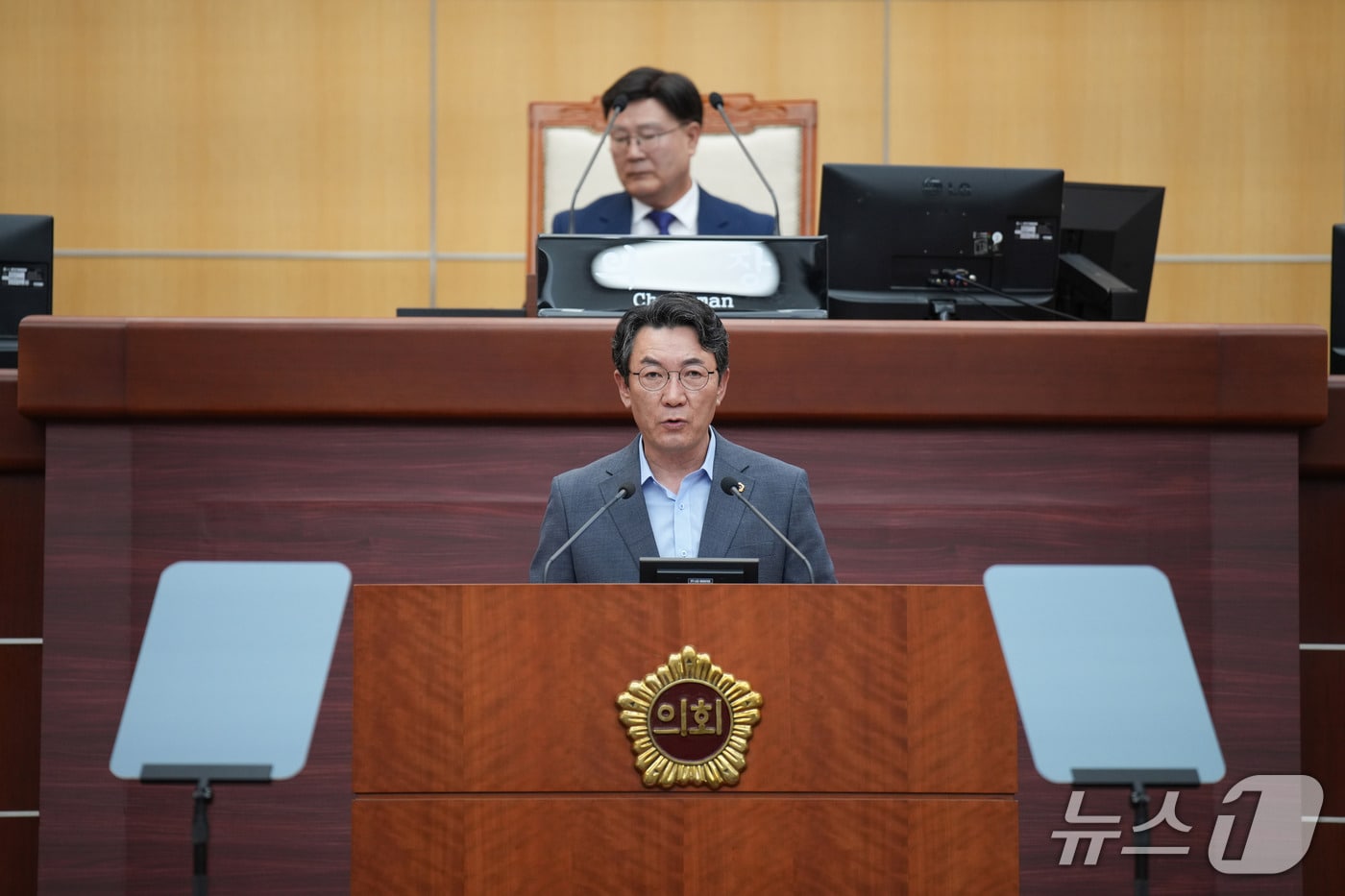 25일 정종복 전북도의원이 정례회에서 5분 발언을 하고 있다.(전북도의회제공. 재판매 및 DB금지)2025.6.25/뉴스1