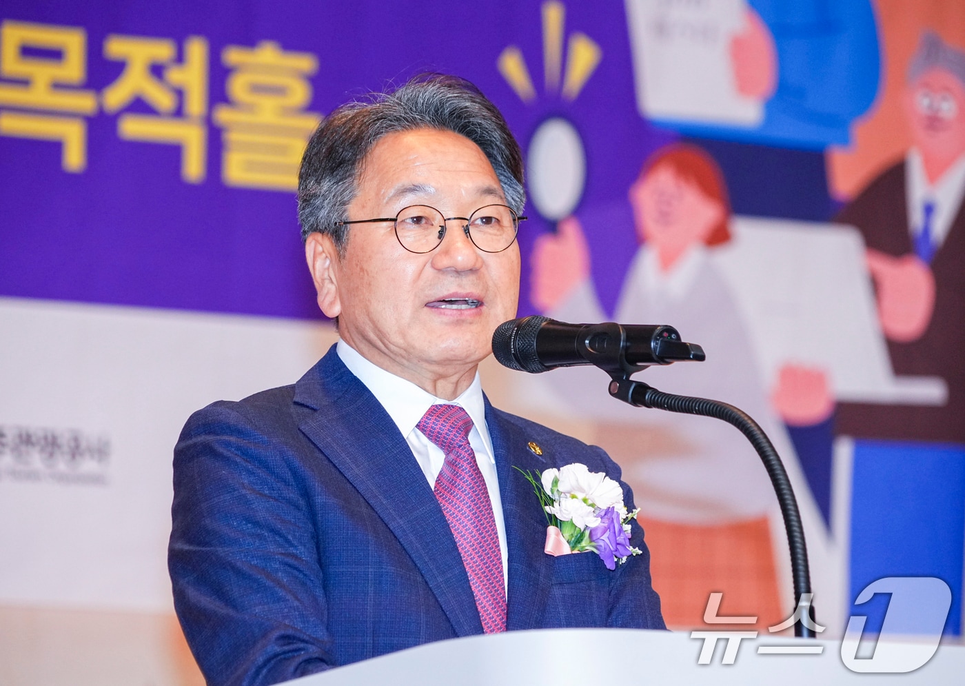 강기정 광주시장이 26일 오후 서구 김대중컨벤션센터에서 열린 '광주 함께 잡(JOB) 페스타'에 참석해 축사를 하고 있다. (광주시 제공. 재판매 및 DB 금지)