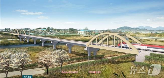 신설 동진강교 조감도(국가철도공단 제공.재판매 및 DB금지)/뉴스1