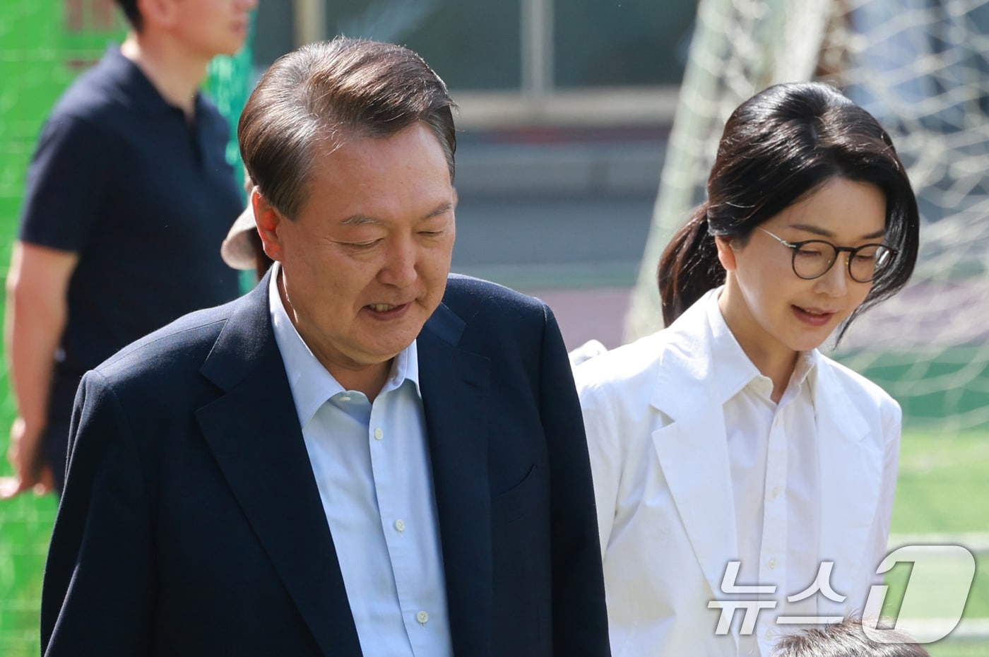 윤석열 전 대통령과 김건희 여사 (공동취재) 2025.6.3 ⓒ 뉴스1 김명섭 기자