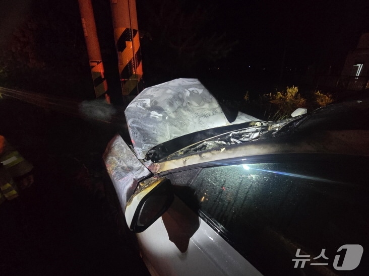 서산 인지면 교통사고 현장. (서산소방서 제공, 재판매 및 DB금지) / 뉴스1