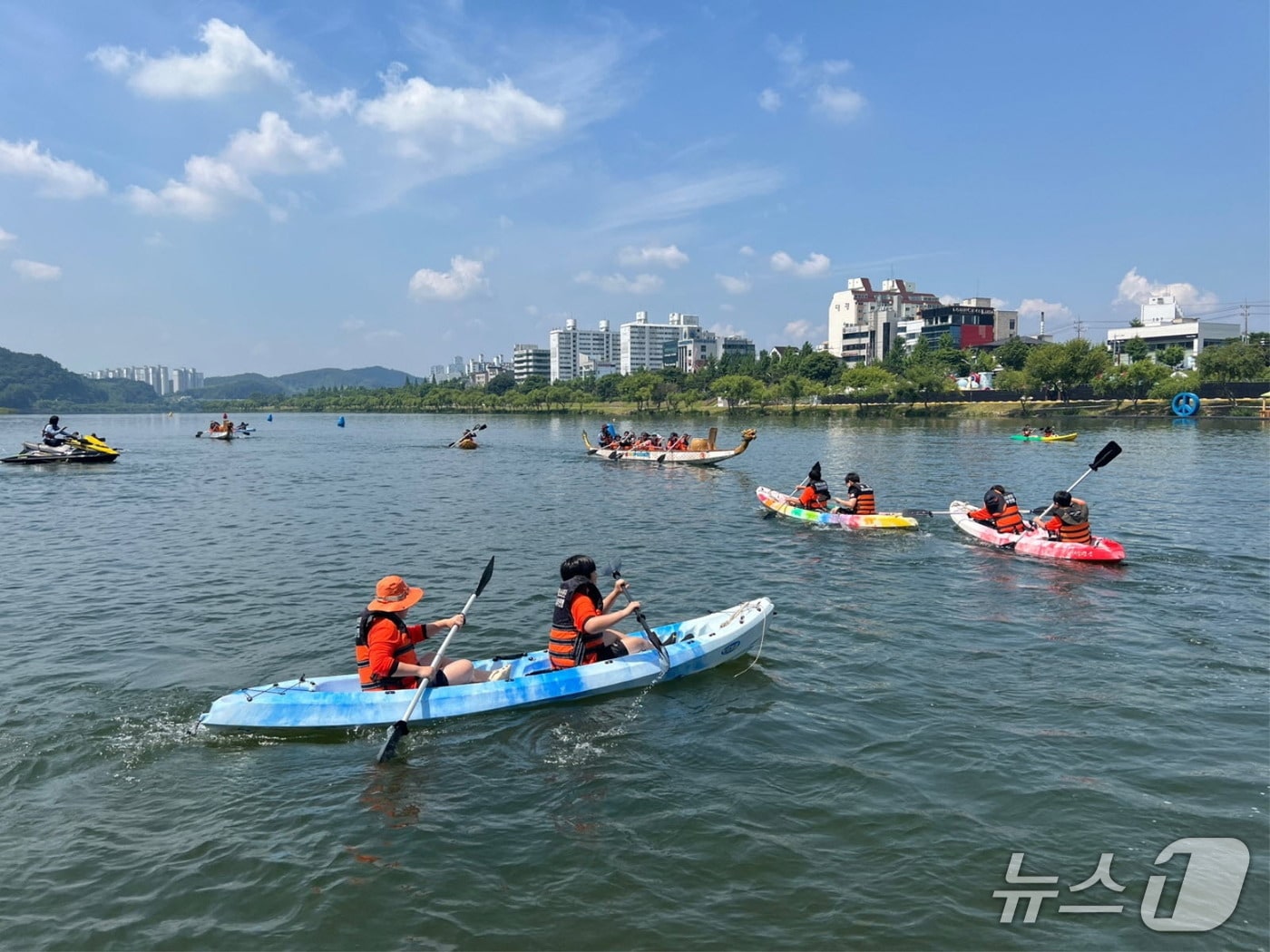 진주 남강 수상레저스포츠 체험교실(진주시 제공. 재판매 및 DB금지).