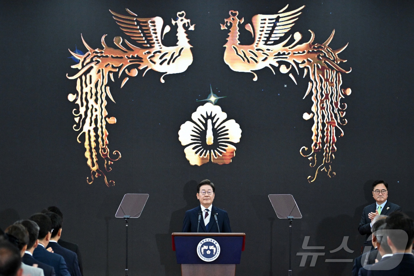 이재명 대통령이 4일 서울 여의도 국회에서 제21대 대통령 취임사를 하고 있다. 2025.6.4/뉴스1 ⓒ News1 국회사진기자단