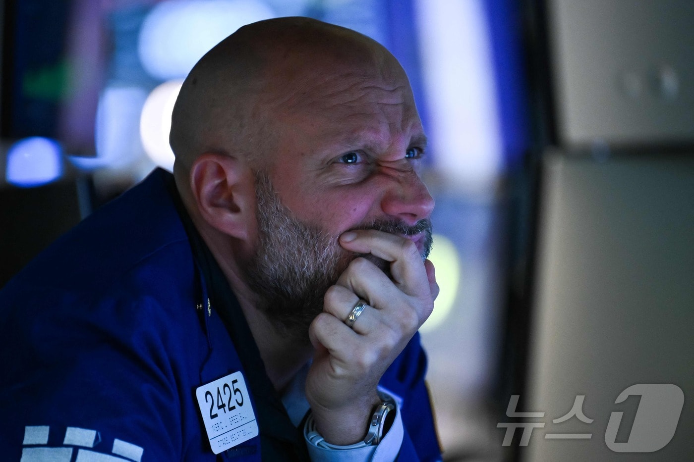 미증시의 한 트레이더.  ⓒ AFP=뉴스1