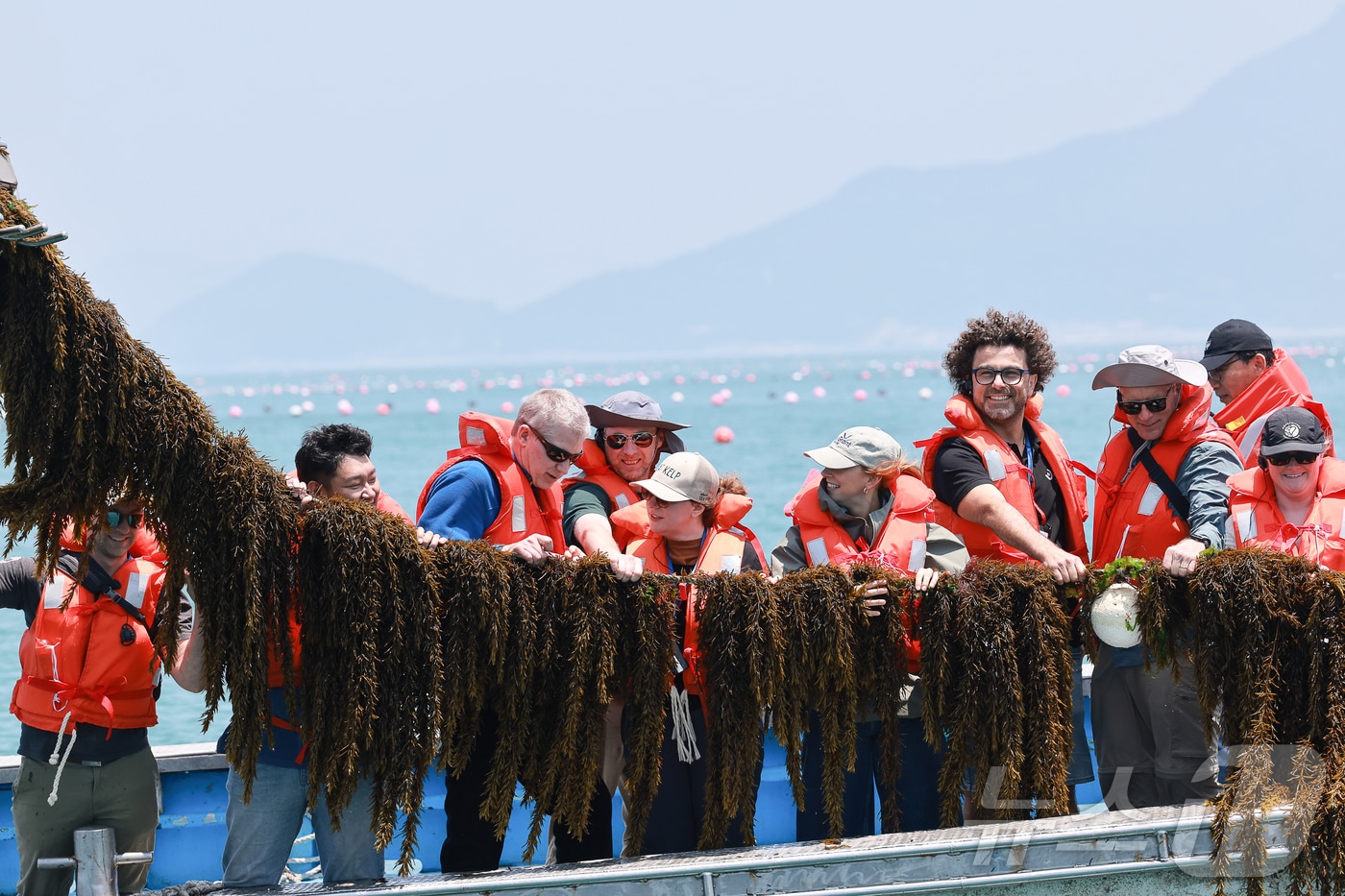 세계자연기금&#40;WWF&#41;, 미국 등 해조류산업 관계자 완도 톳 양식장 방문 &#40;완도군 제공. 재판매 및 DB금지&#41; /뉴스1 