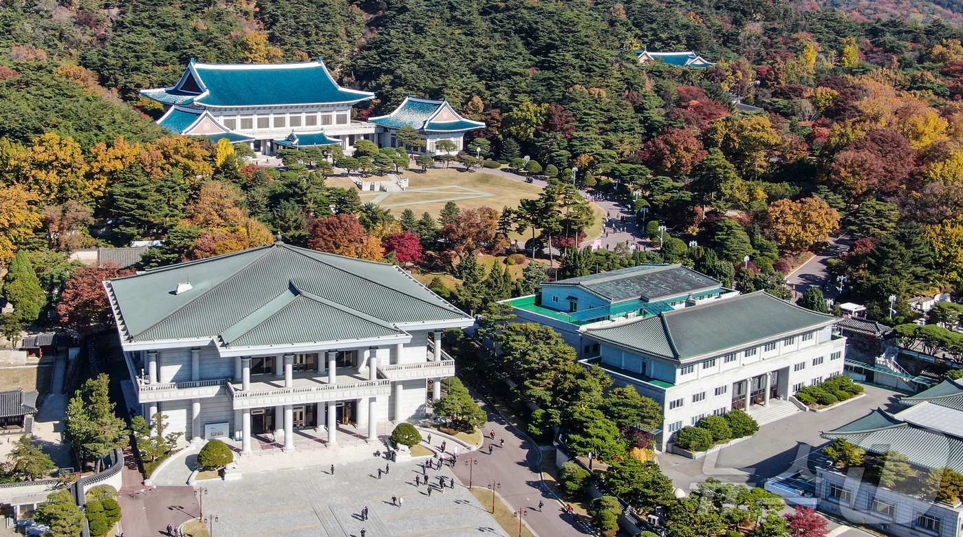 지난 2022년 11월 4일 서울 종로구 청와대 본관 및 영빈관, 경호실 건물. (뉴스1 DB) 2025.6.5 ⓒ 뉴스1 김진환 기자