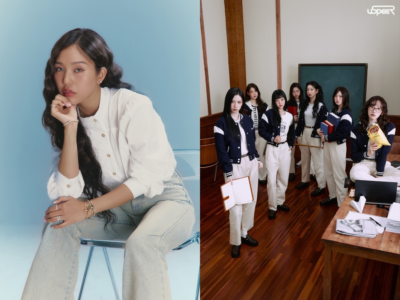 오마이걸 미미(왼쪽)와 유스피어(알비더블유, WM엔터테인먼트 제공)