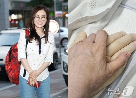 부친상을 알린 김정난