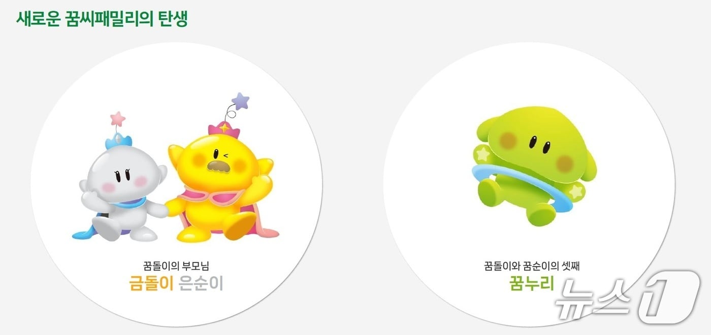  대전 '꿈씨패밀리' 신규 캐릭터 3종(대전시 제공) /뉴스1