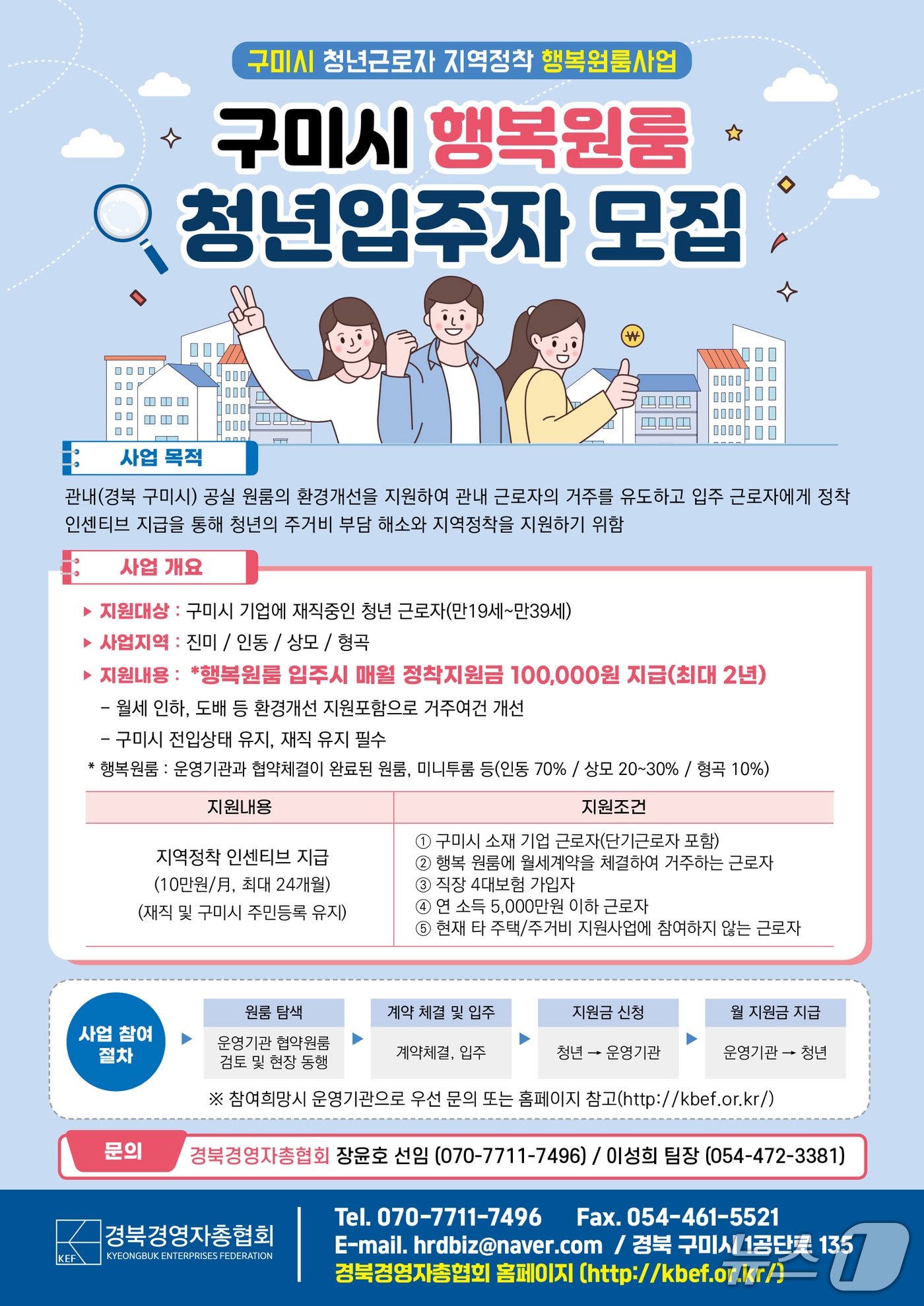 구미시 행복원룸 청년입주자 모집 포스터/뉴스1