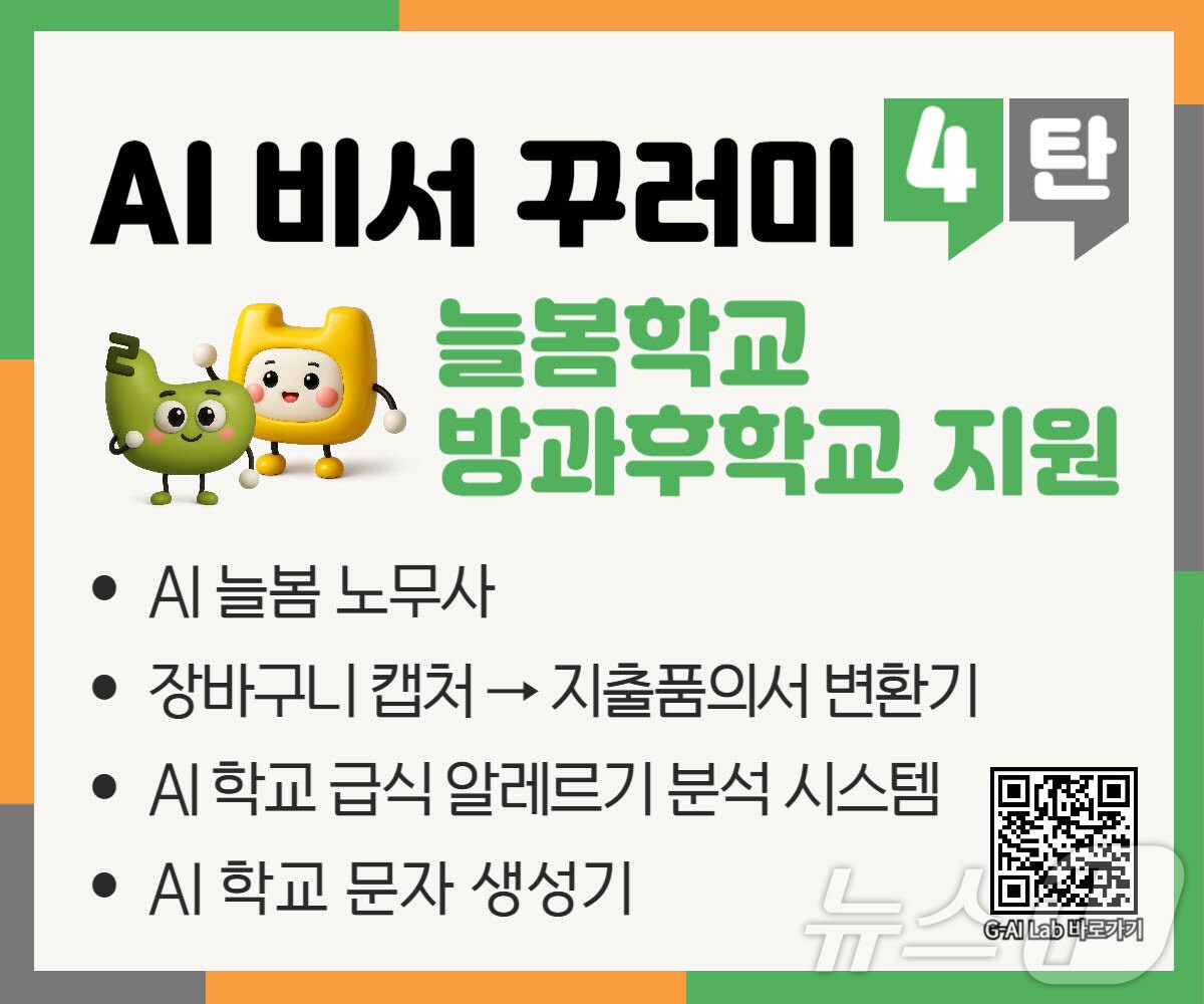 경북교육청이 늘봄학교와 방과후학교 운영 행정을 AI로 자동화한 웹앱 패키지 ‘AI 비서 꾸러미 4탄’을 전국 최초로 개발·보급했다.(경북교육청 제공, 재판매 및 DB 금지)ⓒ News1 김대벽기자