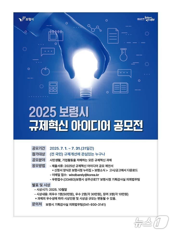 규제혁신 아이디어 공모전 포스터. (보령시 제공. 재판매 및 DB금지)2025.7.1/뉴스1