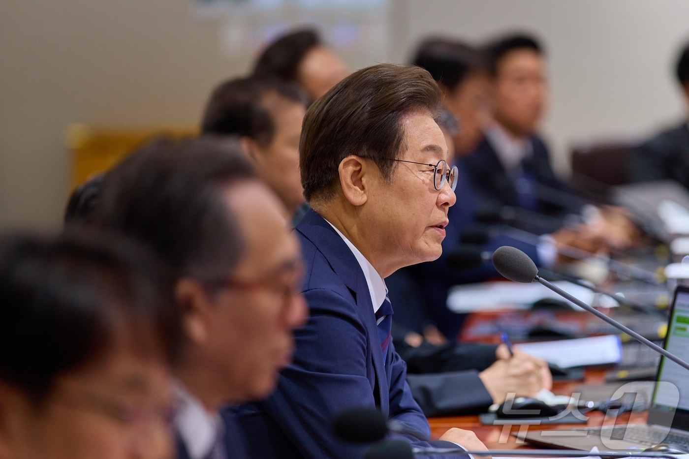 이재명 대통령이 1일 서울 용산 대통령실 청사에서 열린 국무회의에서 발언을 하고 있다. &#40;대통령실 제공. 재판매 및 DB 금지&#41; 2025.7.1/뉴스1 ⓒ News1 이재명 기자