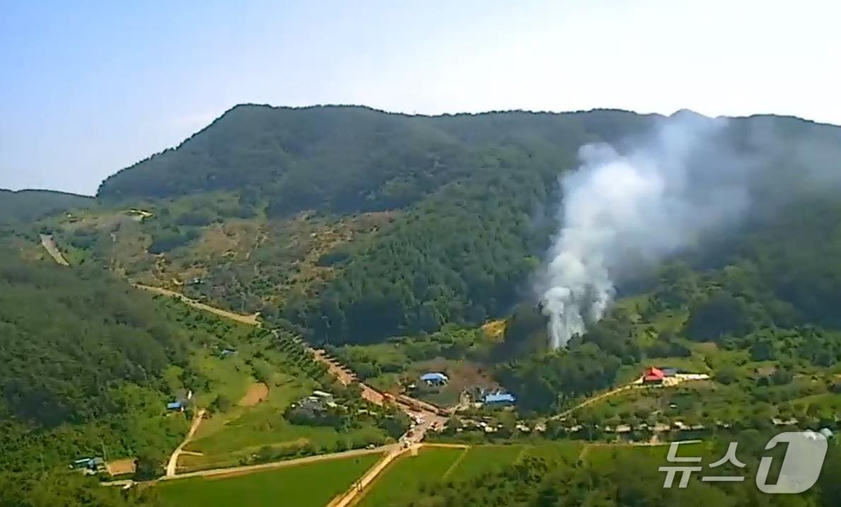 10일 오후 2시 21분 충남 서천군 비인면 남당리 일원에서 산불이 났다. (산림청 제공.재판매 및 DB 금지)/뉴스1
