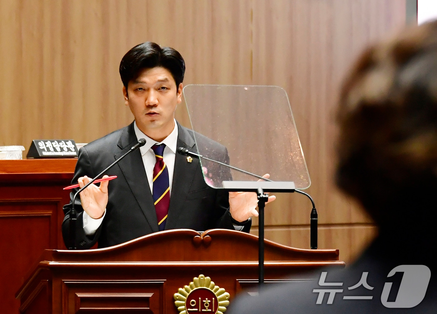 이명노 광주시의원이 14일 시의회 임시회 2차 본회의에서 시정 질문을 하고 있다.&#40;광주시 제공. 재판매 및 DB 금지&#41; 2025.7.14/뉴스1 ⓒ News1 