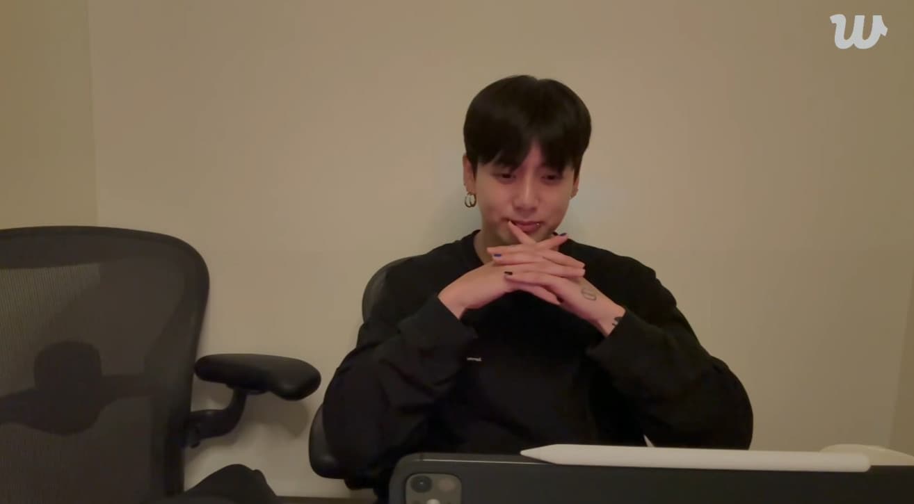 방탄소년단 정국 위버스 영상 갈무리