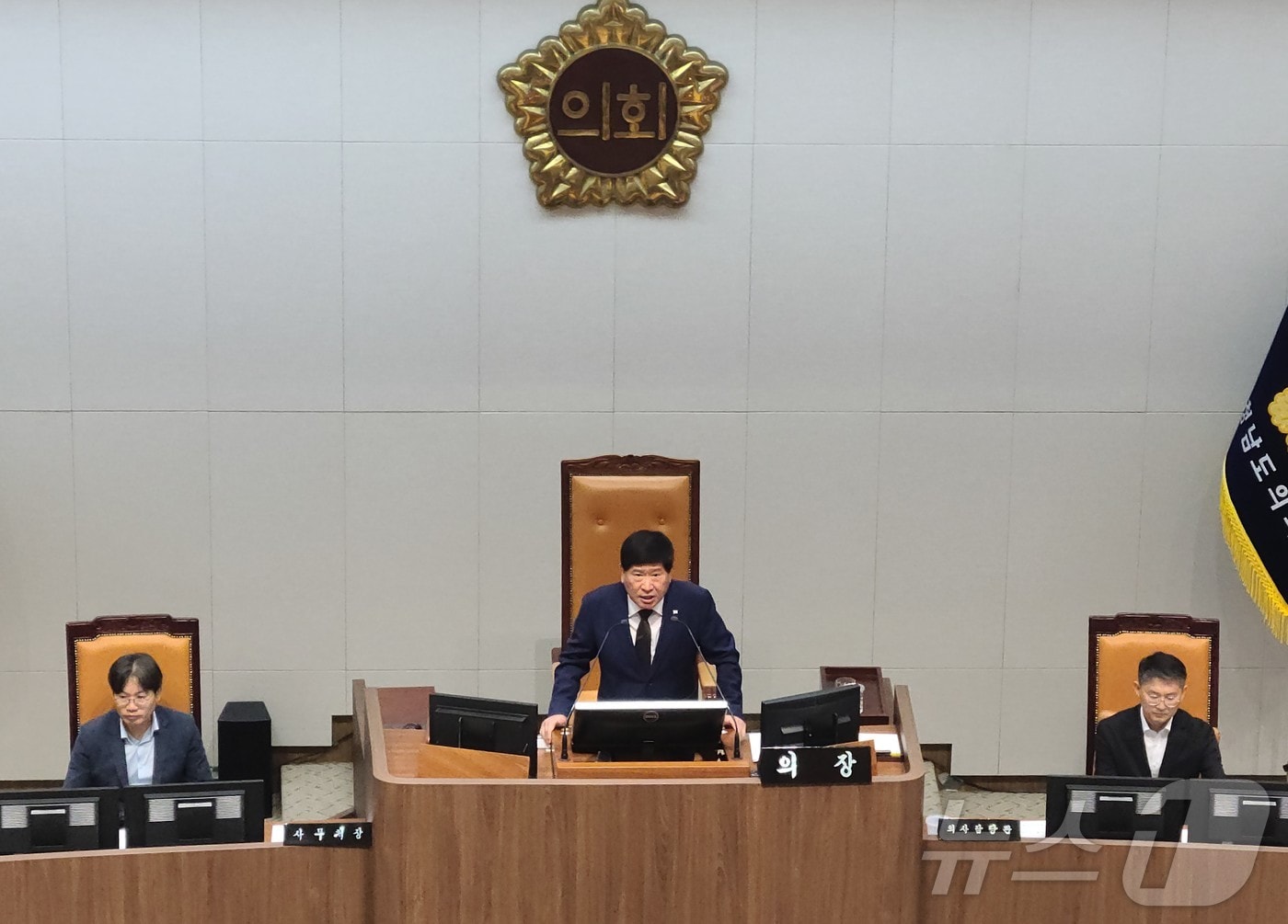 홍성현 충남도의회 의장이 360회 임시회 개회사를 하고 있다..(재판매 및 DB금지) 2025.7.15/뉴스1