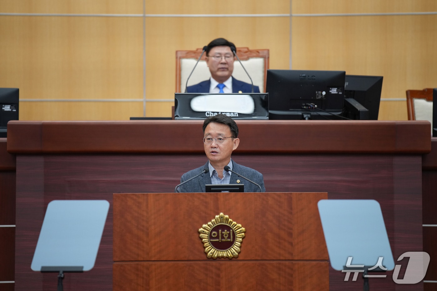 15일 김성수 전북도의원이 임시회 제1차 정례회에서 5분 발언을 하고 있다.(의회제공. 재판매 및 DB금지)2025.7.15/뉴스1