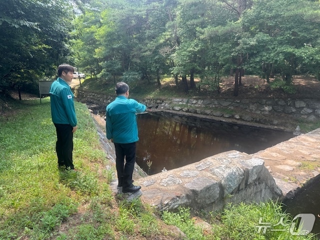 홍성군 관내 사방댐 점검 모습. (홍성군 제공, 재판매 및 DB금지) / 뉴스1