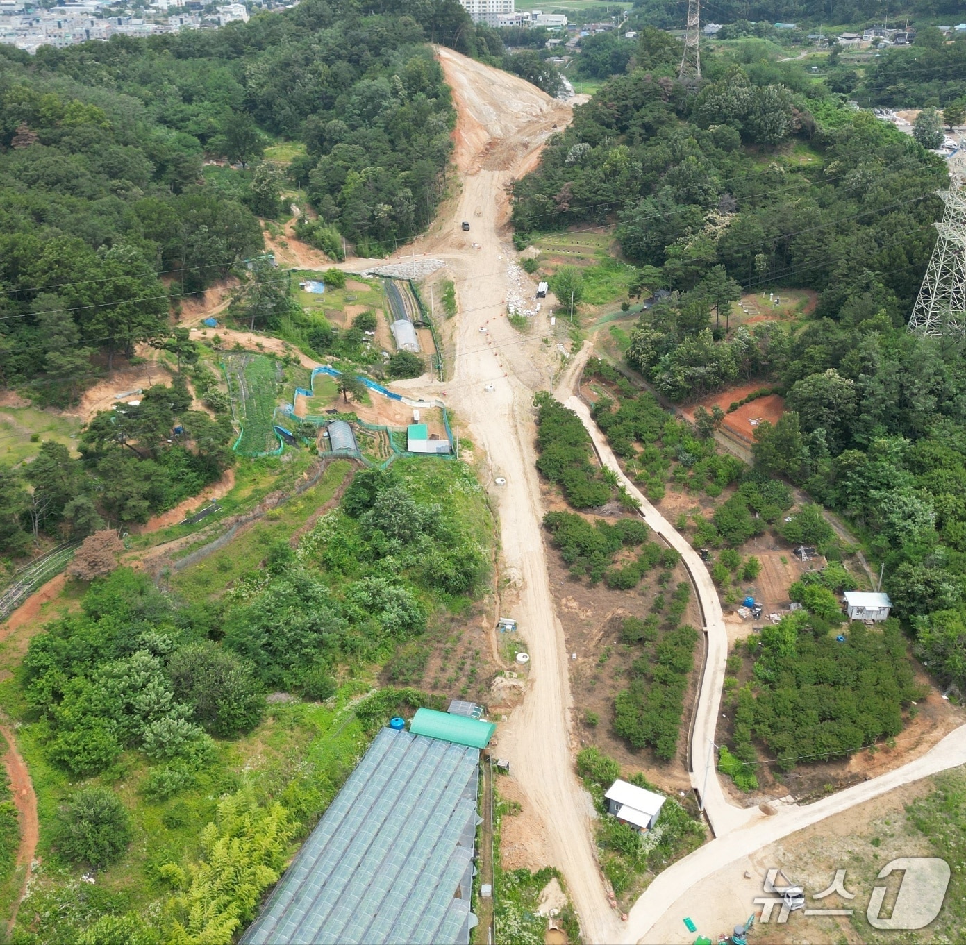 칠곡군 왜관 8리~금산 도로 건설 현장(칠곡군 제공. 재판매 및 DB금지)/뉴스1