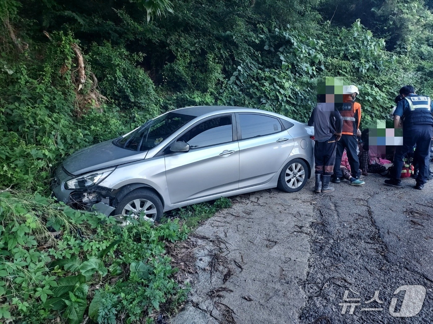 진안 교통사고 현장.(전북소방본부 제공. 재판매 및 DB금지)