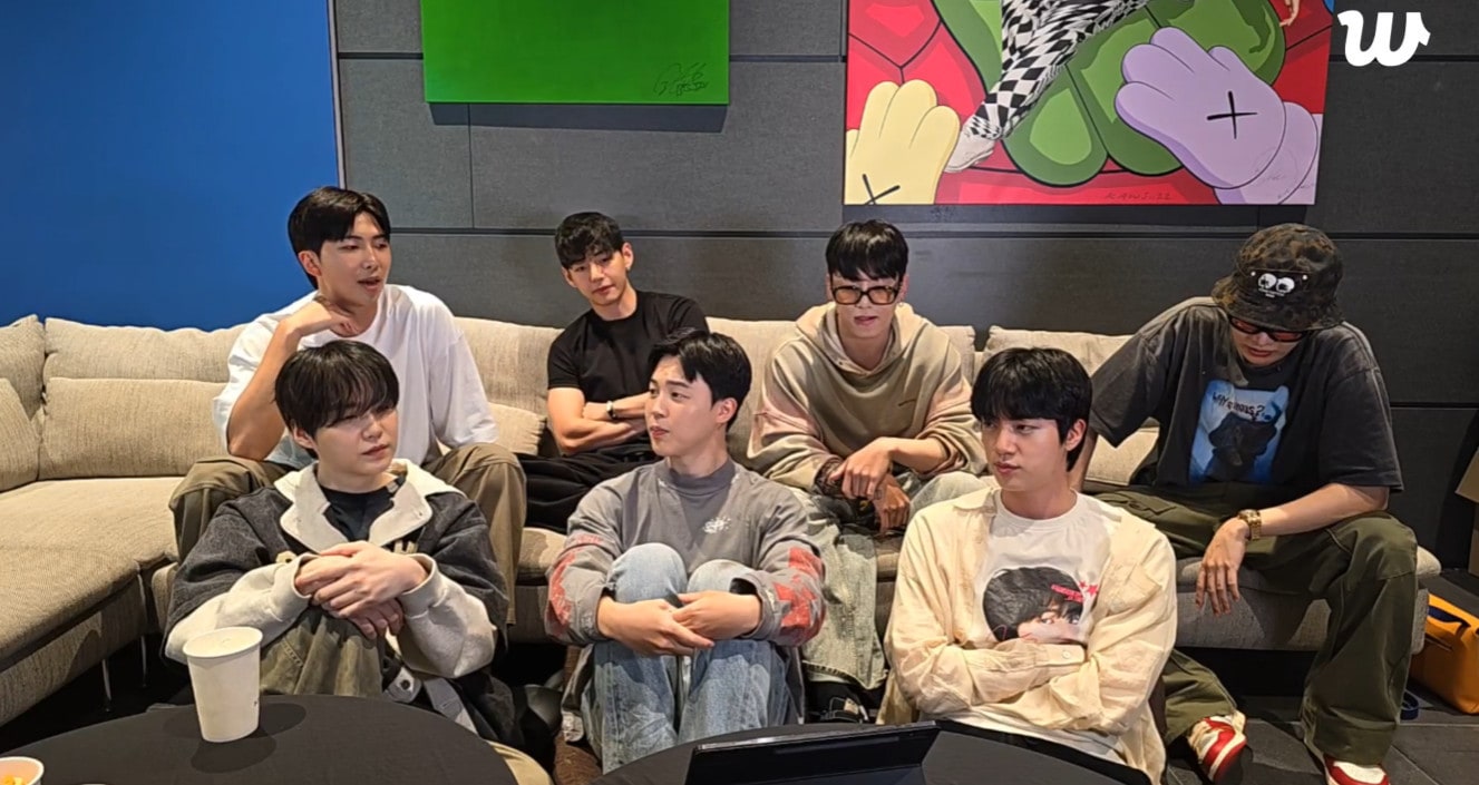 방탄소년단 위버스 라이브 갈무리