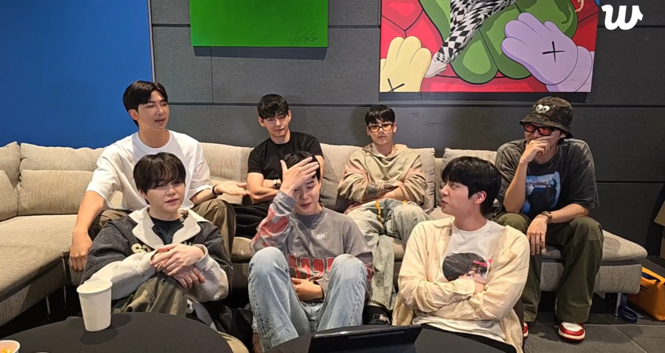 방탄소년단 위버스 라이브 갈무리