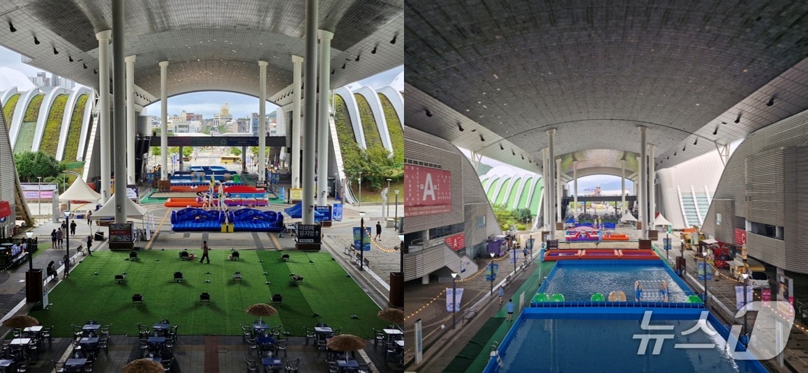 여수광양항만공사가 여름철 대표 물놀이 축제 '워터대첩 시즌2: 여수엑스포 비치페스타'를 개장했다(여수광양항만공사 제공)