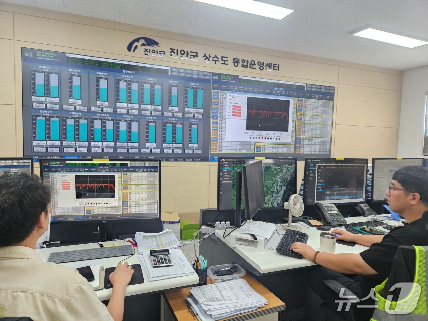 전북 진안군이 상수도 모니터링과 사전 점검을 통해 최근 집중호우에도 수돗물 공급에 차질이 없었다.(진안군제공. 재판매 및 DB금지)2025.7.23/뉴스1