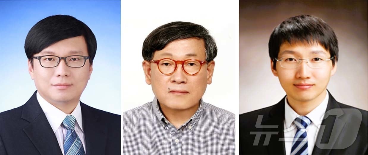 제7회 문무대왕 해양대상 수상자인 박종진 경북대 교수, 최영호 해군사관학교 교수, 김준환 제주대 교수(왼쪽부터).(경북도 제공, 재판매 및 DB 금지)ⓒ News1 김대벽기자