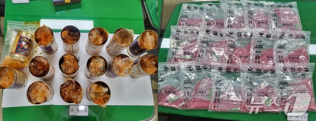 A 씨와 공범이 국내로 들여온 야바.(부산지검 제공. 재판매 및 DB 금지)