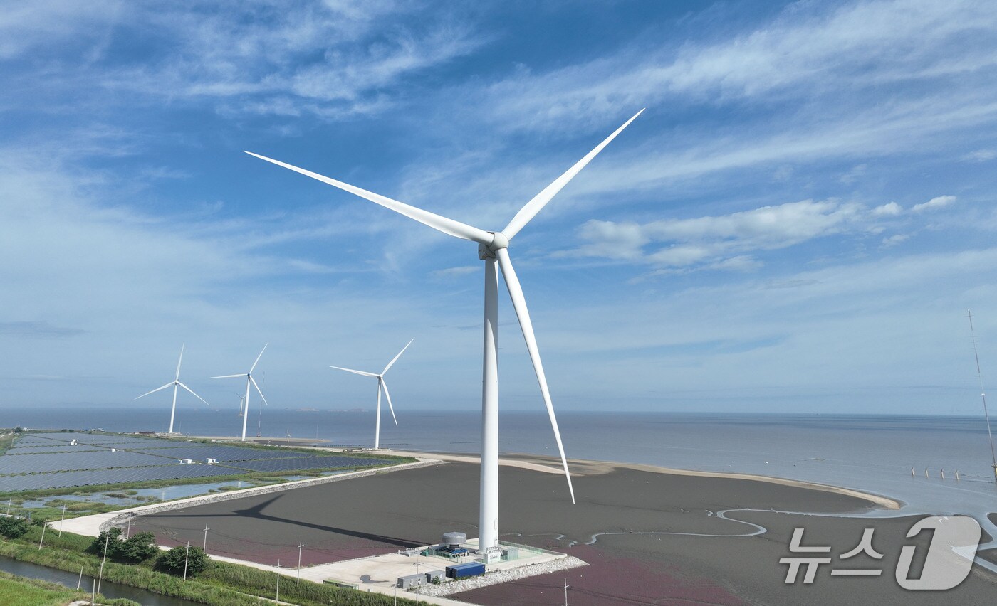  두산에너빌리티 10MW 해상풍력발전기 모습 (사진제공 = 두산에너빌리티)