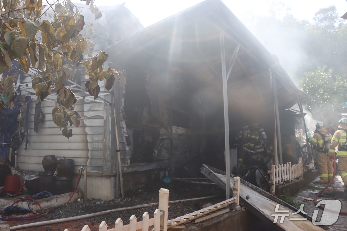 금산군 금성면 단독주택 화재 현장. (금산소방서 제공, 재판매 및 DB금지) / 뉴스1